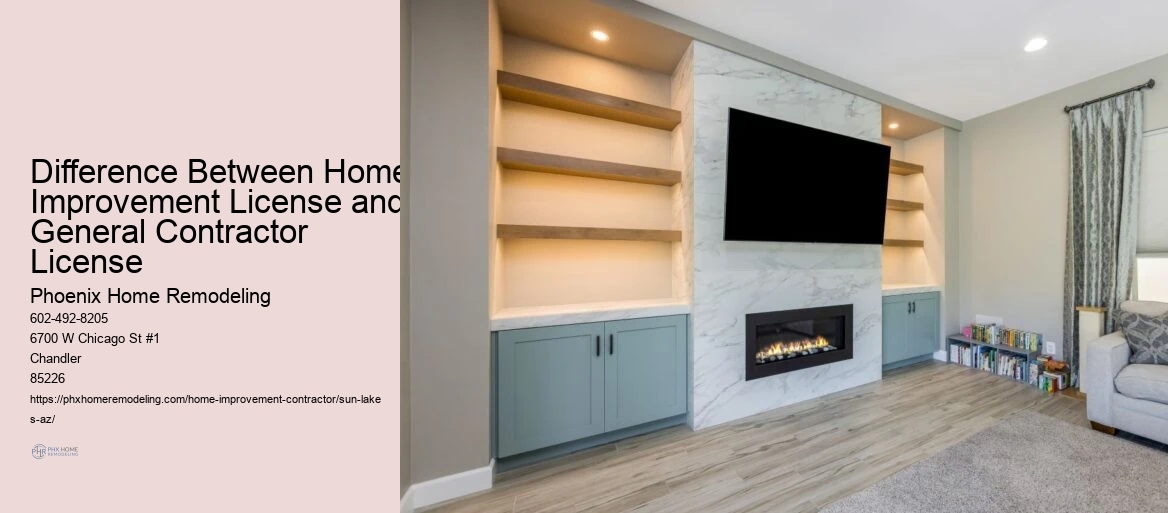 Difference Between Home Improvement License and General Contractor License