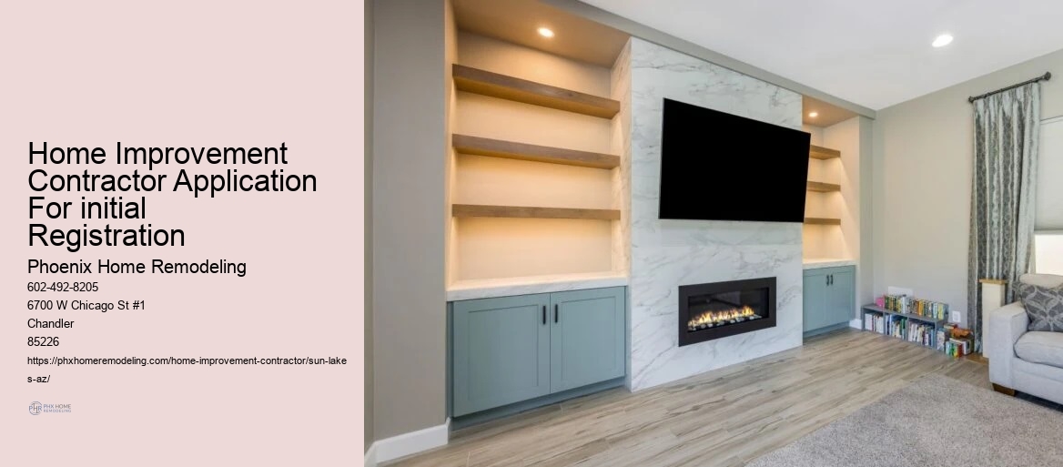 Home Improvement Contractor Application For initial Registration