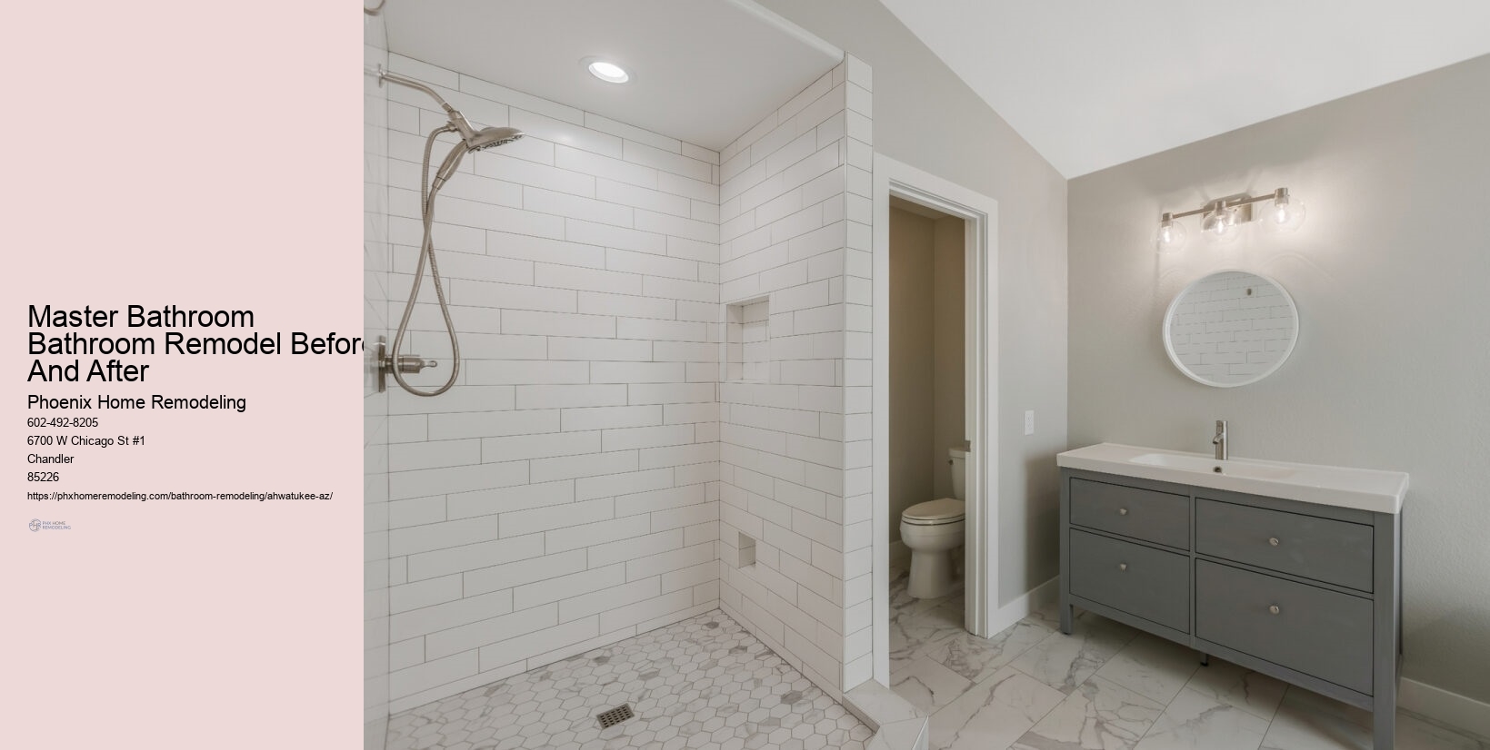 Master Bathroom Bathroom Remodel Before And After