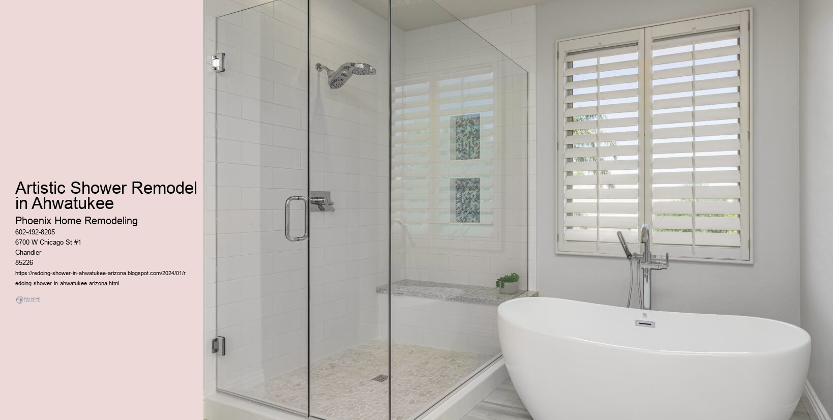 Artistic Shower Remodel in Ahwatukee