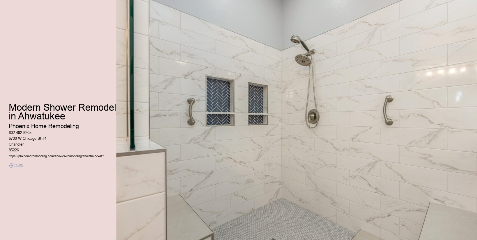 What are the color trends for showers in Ahwatukee