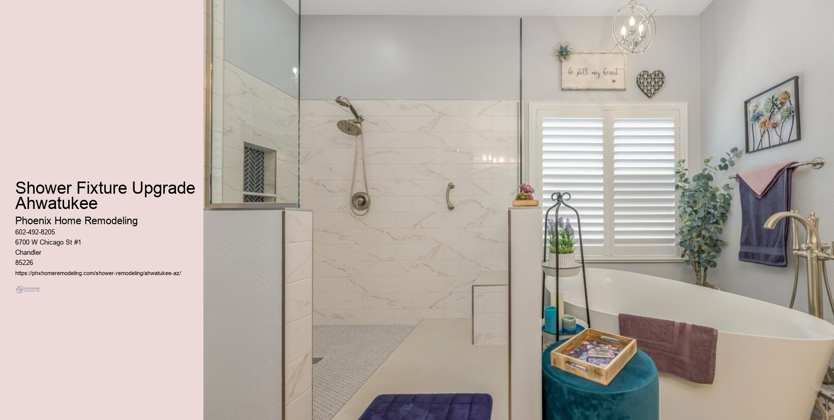 Contemporary Shower Remodel Ahwatukee