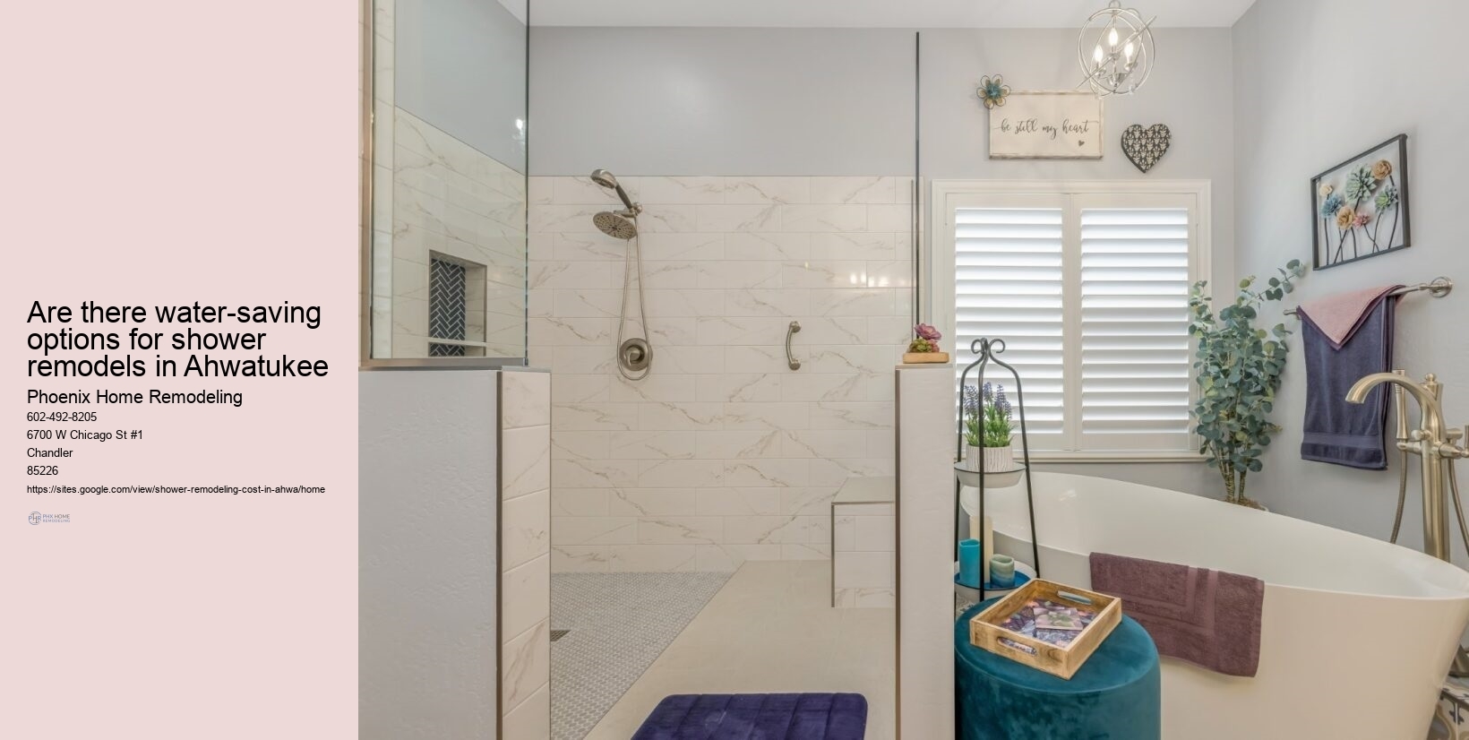 Are there water-saving options for shower remodels in Ahwatukee
