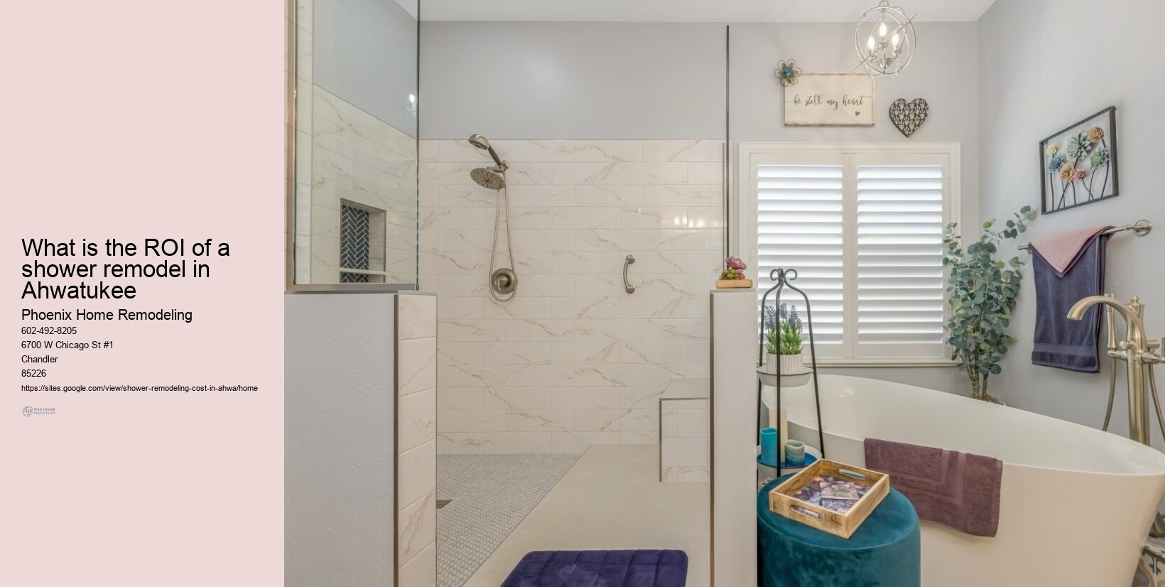 What is the ROI of a shower remodel in Ahwatukee