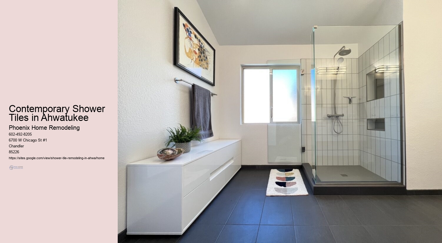 Contemporary Shower Tiles in Ahwatukee