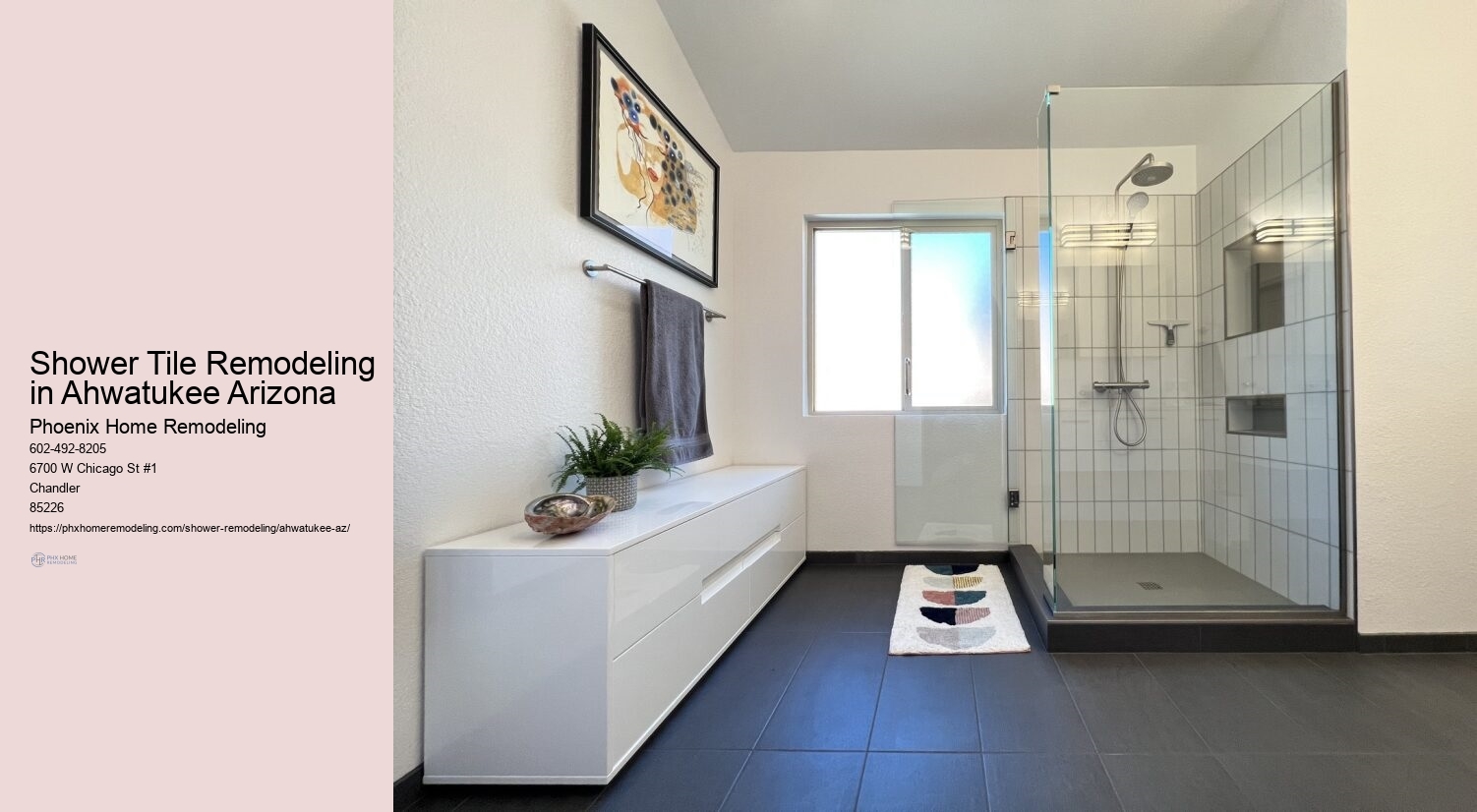 Shower Tile Remodeling in Ahwatukee Arizona